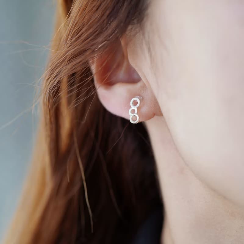 サークルパターンピアス / イヤリングクリップ