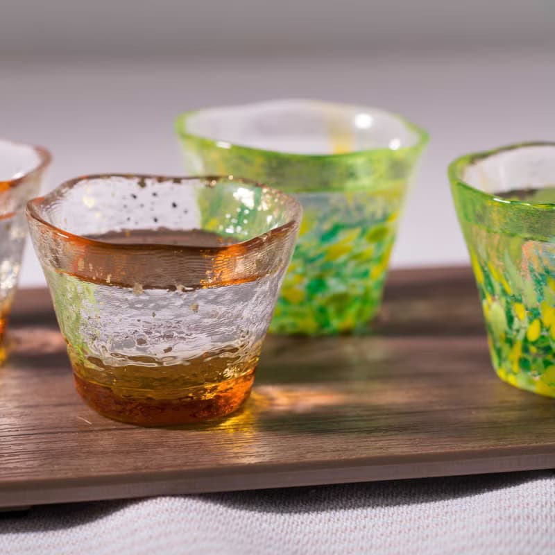 日本津輕 手作琉璃清酒杯50ml / 共2款