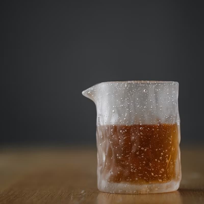 聞說|日式霜感琉璃氣泡錘紋公道杯