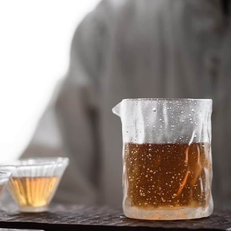 聞說|日式霜感琉璃氣泡錘紋公道杯