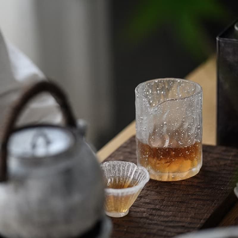 聞說|日式霜感琉璃氣泡錘紋公道杯