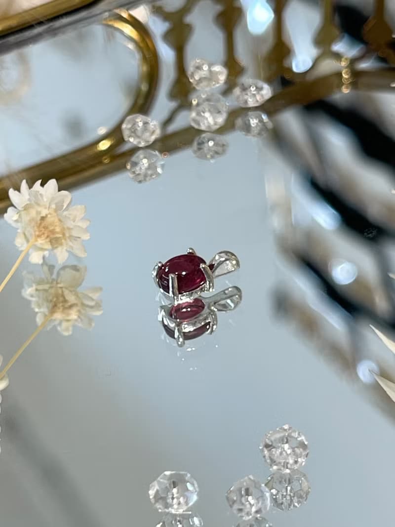 七月誕生紅寶石簡約7mmx4mm鎖骨項鍊永恆愛情代表人際關係氣場自