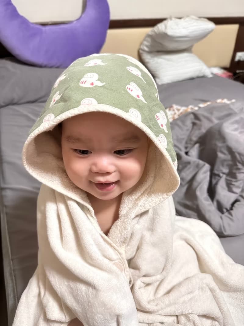 【蛇年限定】滿福寶小蘑菇天然棉紗浴巾/包巾 嬰兒 新生兒 彌月禮