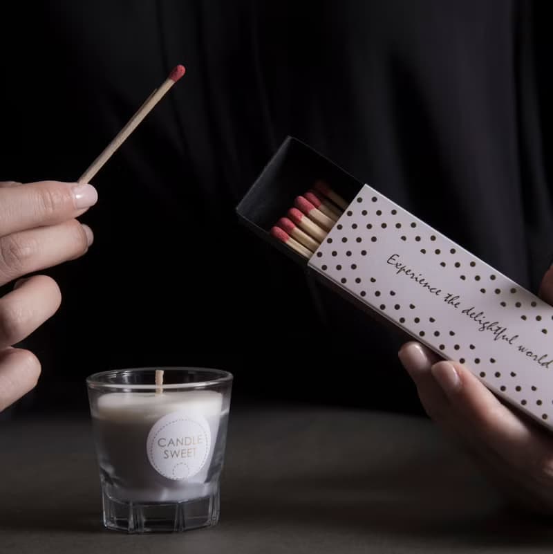 精油蠟燭+罐裝長火柴-優惠組合(小)