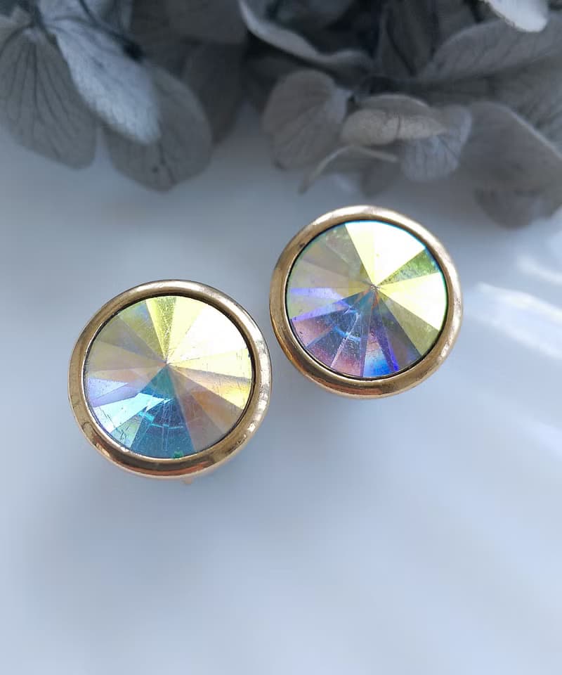 Vintage Jewelry 西洋古董飾品 AVON 摩登 簡約風格 夾式耳環