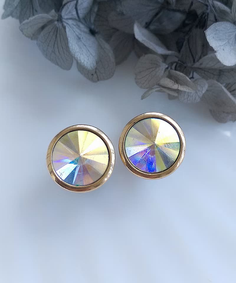 Vintage Jewelry 西洋古董飾品 AVON 摩登 簡約風格 夾式耳環