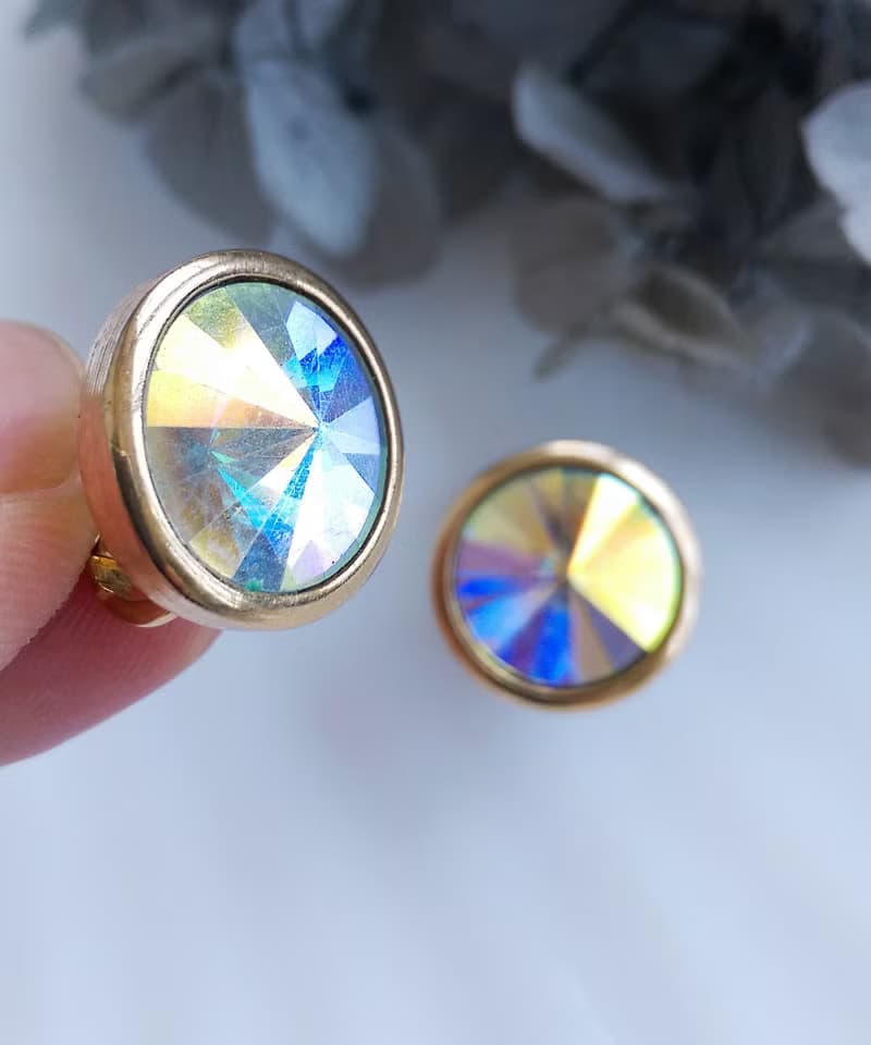 Vintage Jewelry 西洋古董飾品 AVON 摩登 簡約風格 夾式耳環