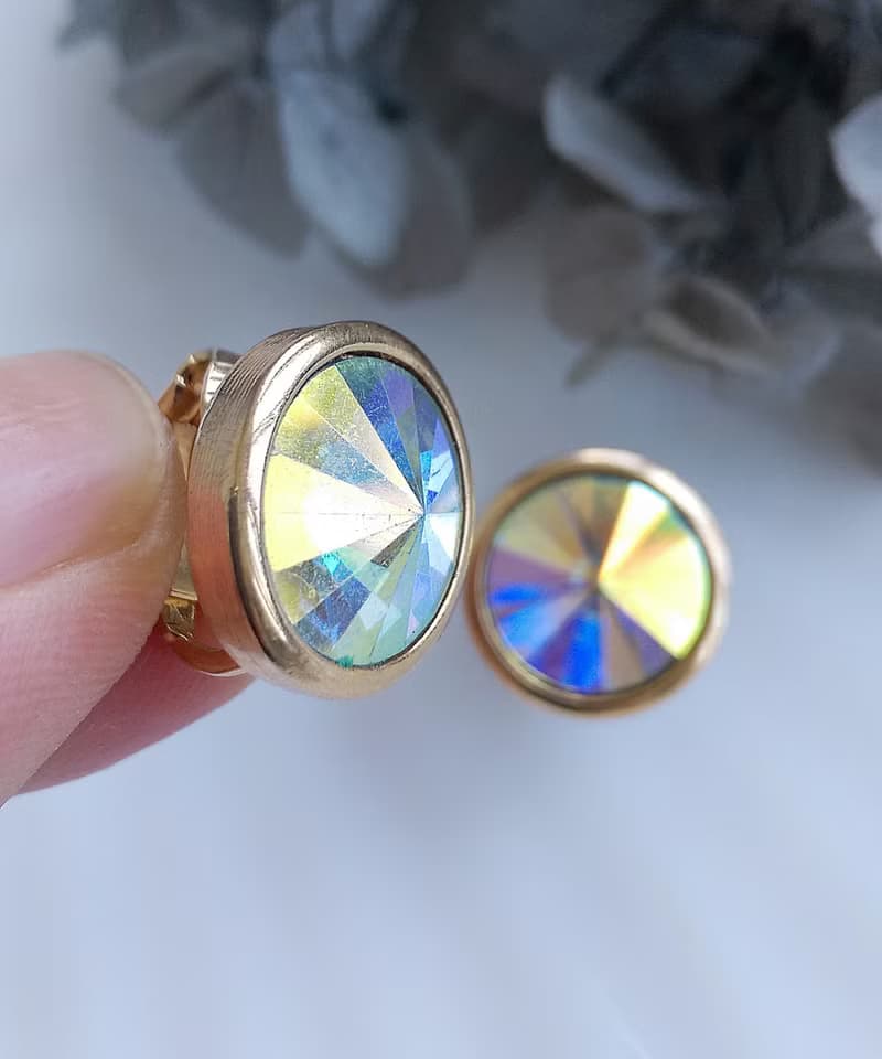 Vintage Jewelry 西洋古董飾品 AVON 摩登 簡約風格 夾式耳環