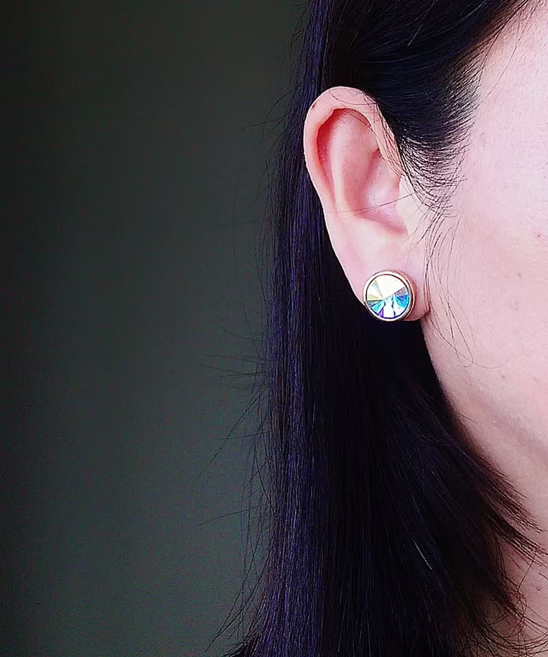 Vintage Jewelry 西洋古董飾品 AVON 摩登 簡約風格 夾式耳環