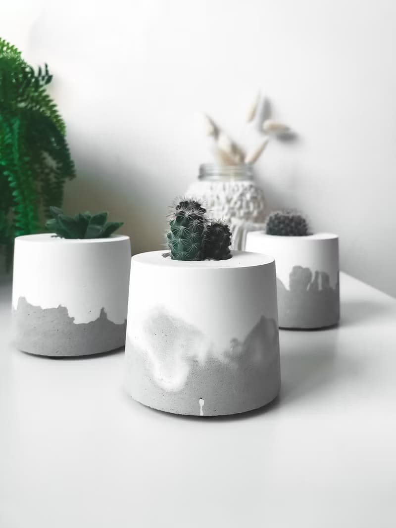 雪山洞穴-桌上型盆栽/水泥盆栽