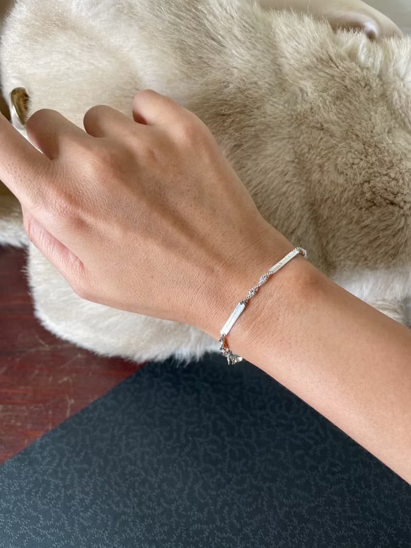 古董銀色扭結手鍊/腳鍊 AVON 1990年代 兩條一起合售