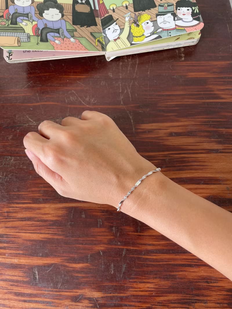 古董銀色扭結手鍊/腳鍊 AVON 1990年代 兩條一起合售