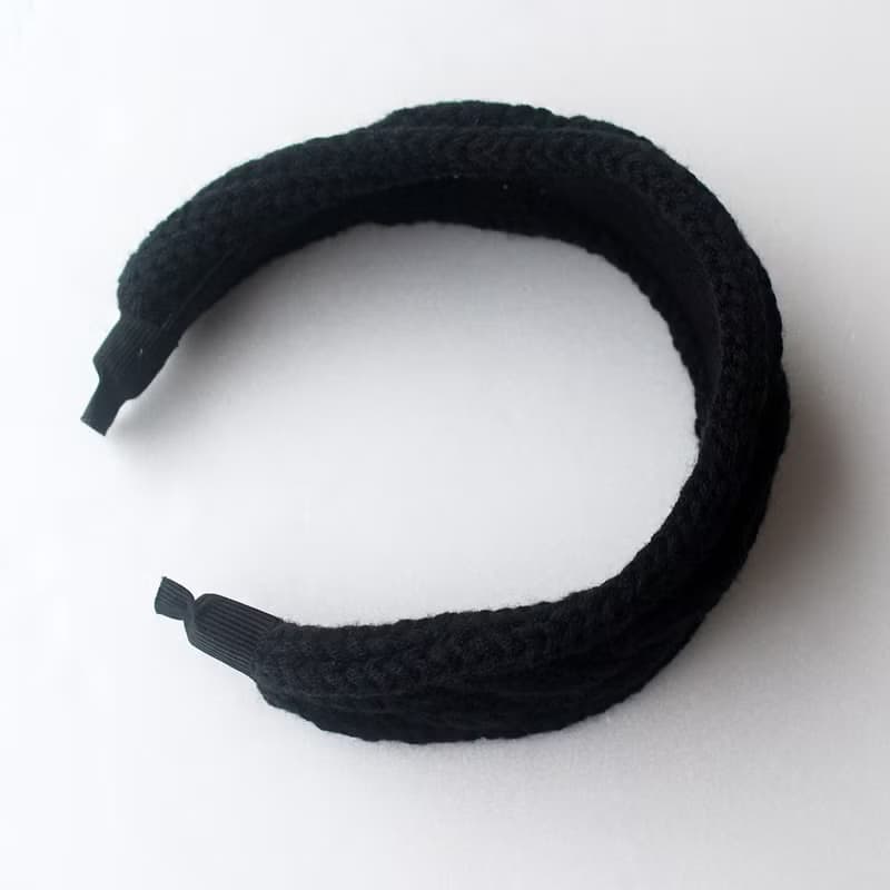 Black Knitted Headband,Knitting Headband,No SLIP / NO headache / No hard