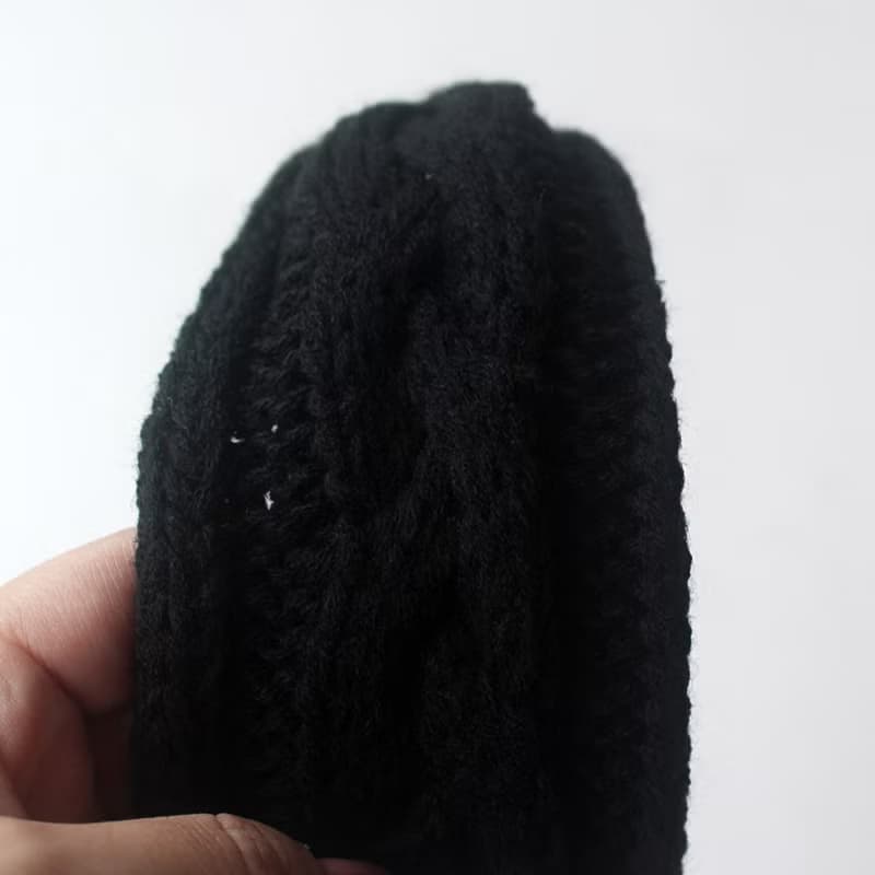 Black Knitted Headband,Knitting Headband,No SLIP / NO headache / No hard
