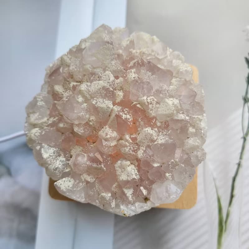 巴西雪景紫水晶捧花/招財桃花貴人風水(附燈座)7-3