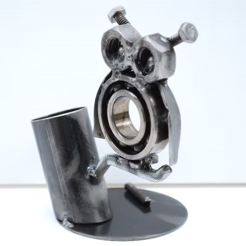 Business card holder scarp metal sculpture, Cool Birthday Gift, Anniversary gift
