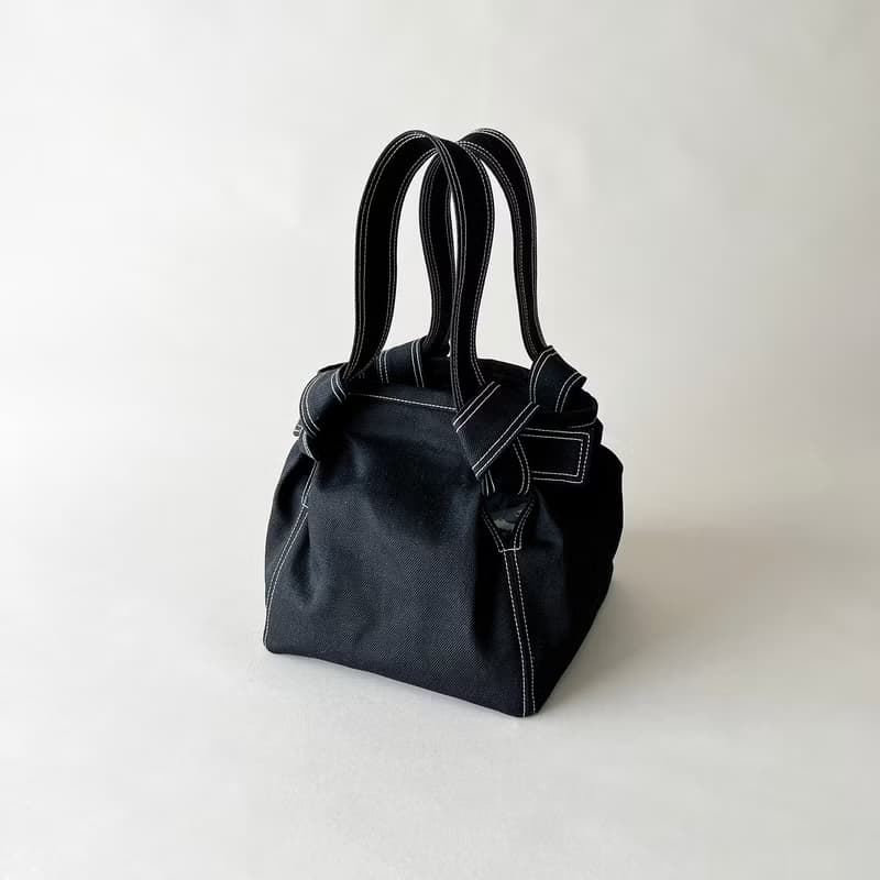 プチサイズ デニムスクエアトートバッグ