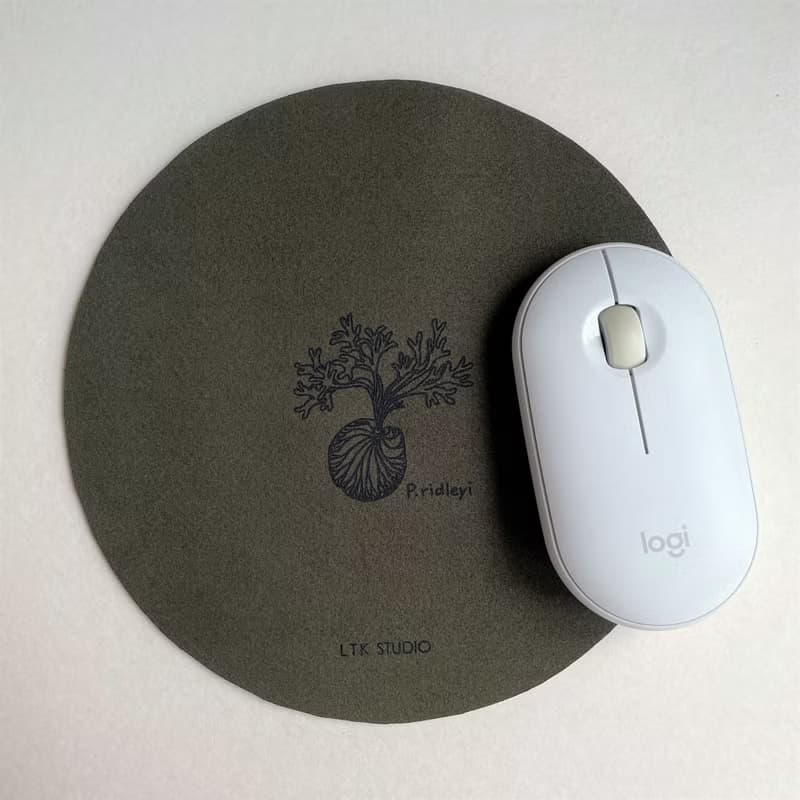 Plant 素皮革植物雷雕滑鼠墊 - 亞洲猴腦鹿角蕨