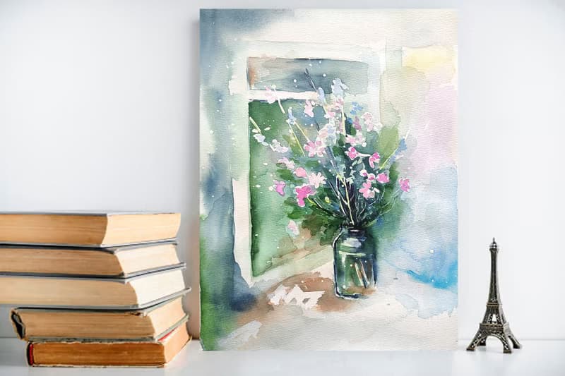Floral Bouquet Original Watercolor Flower Painting Still Life 手工水彩 原创水彩
