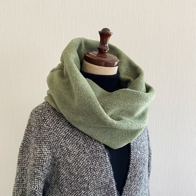 高級フリースのスヌード　グリーン
