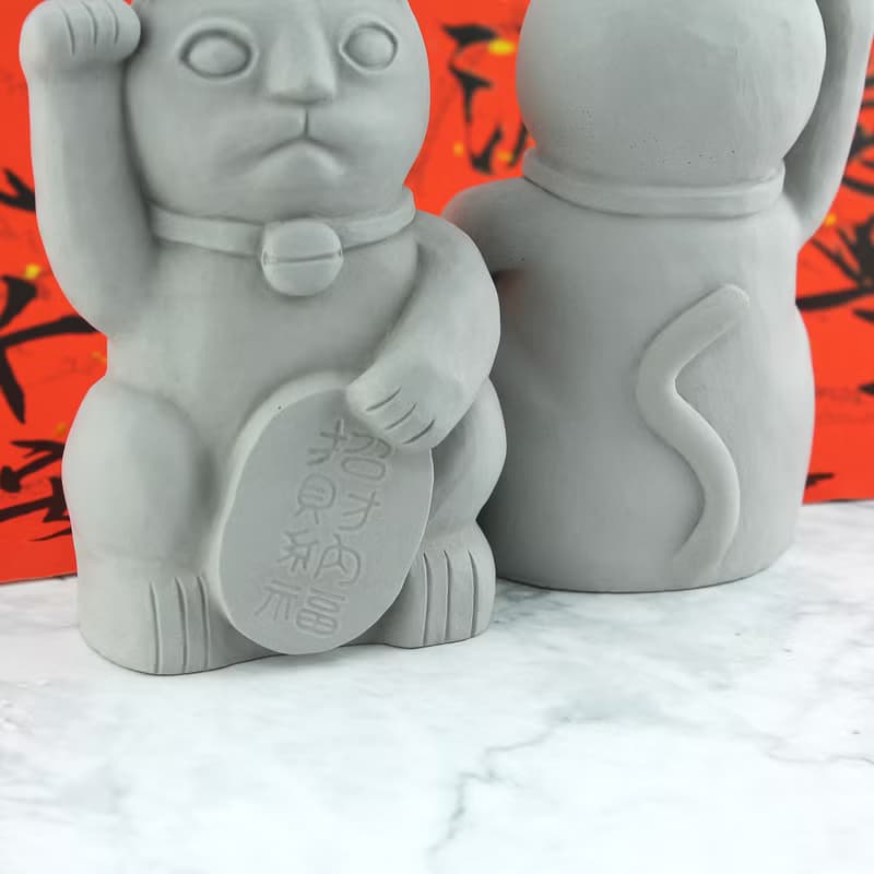 水泥泥作 Concrete－吉祥招財貓 喜氣 事業 興隆 水泥質感