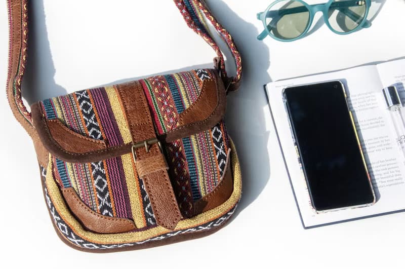 手工真皮側背包 牛皮側背包 編織包皮革斜背包 皮革包-南美洲天空