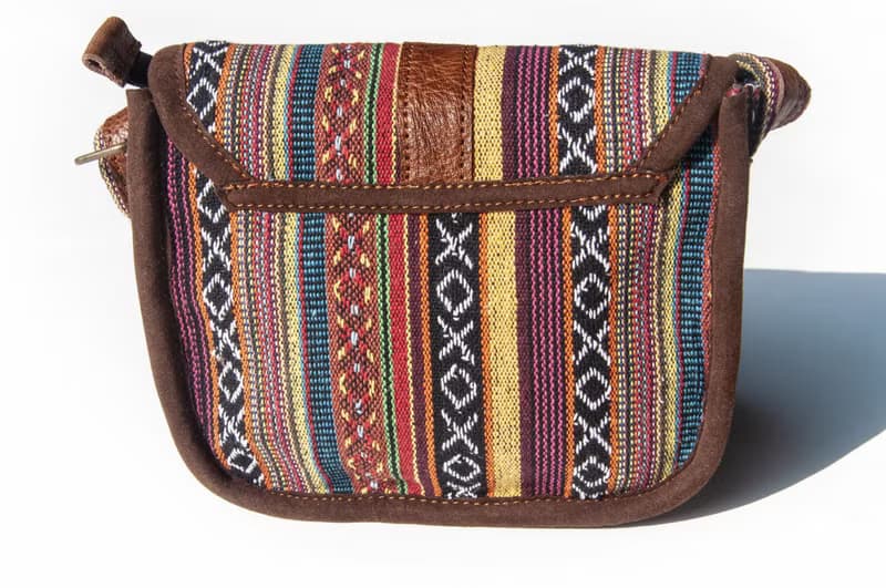 手工真皮側背包 牛皮側背包 編織包皮革斜背包 皮革包-南美洲天空