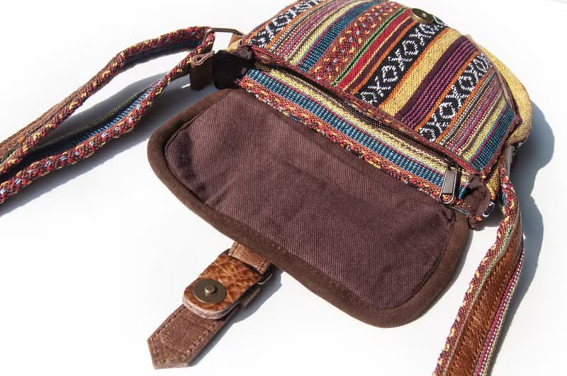 手工真皮側背包 牛皮側背包 編織包皮革斜背包 皮革包-南美洲天空