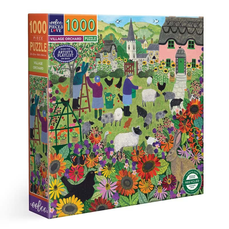 eeBoo 1000片拼圖 - Village Orchard 鄉村果園