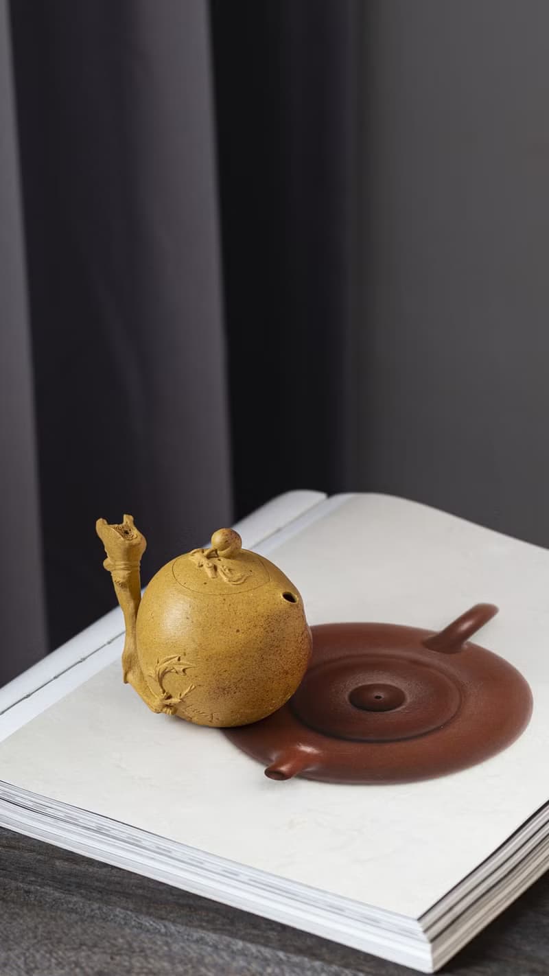 送禮紫砂壺茶壺寿桃壶 全手工 180cc 慕古 陈鸣远款 型体兼备 老