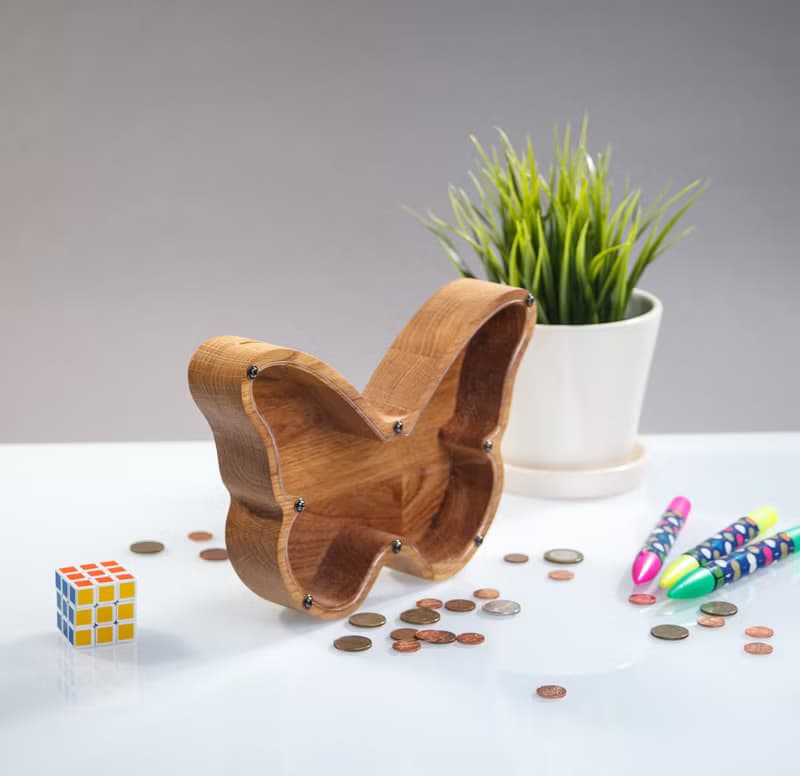 BUTTERFLY Personalized money box for kids Christmas gift for kids Nursery decor