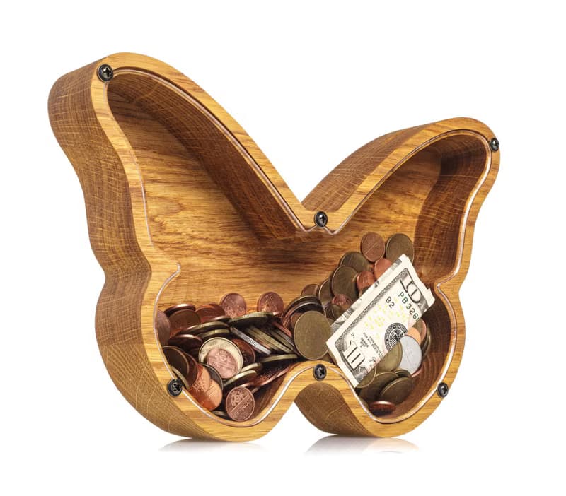 BUTTERFLY Personalized money box for kids Christmas gift for kids Nursery decor