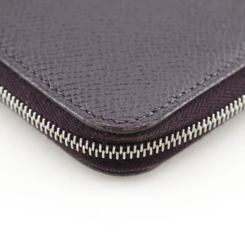 【日本直送】エルメス HERMES アザップロングシルクイン 長財布 ヴォーエプソン カシス 紫 D レディース【中古】