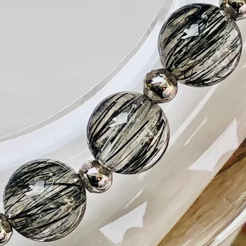 ITS-B656【設計款・精品素描6款・黑髮晶】天然石水晶手鍊手環