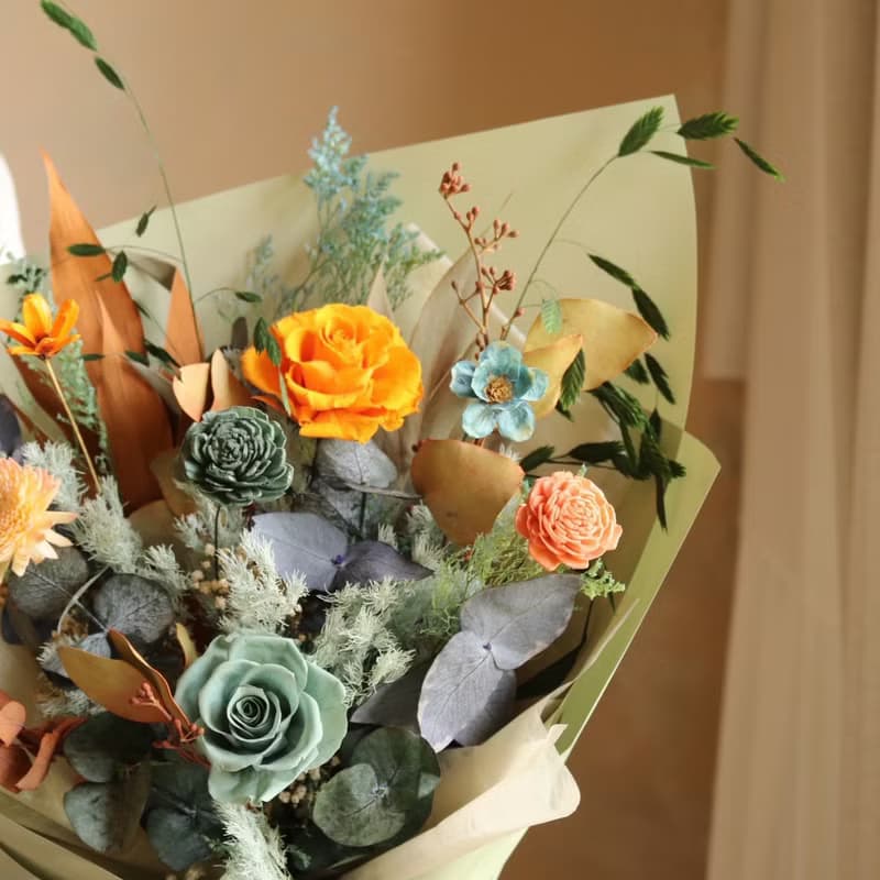 【遇見恆久】印象 日出款 永生玫瑰花束