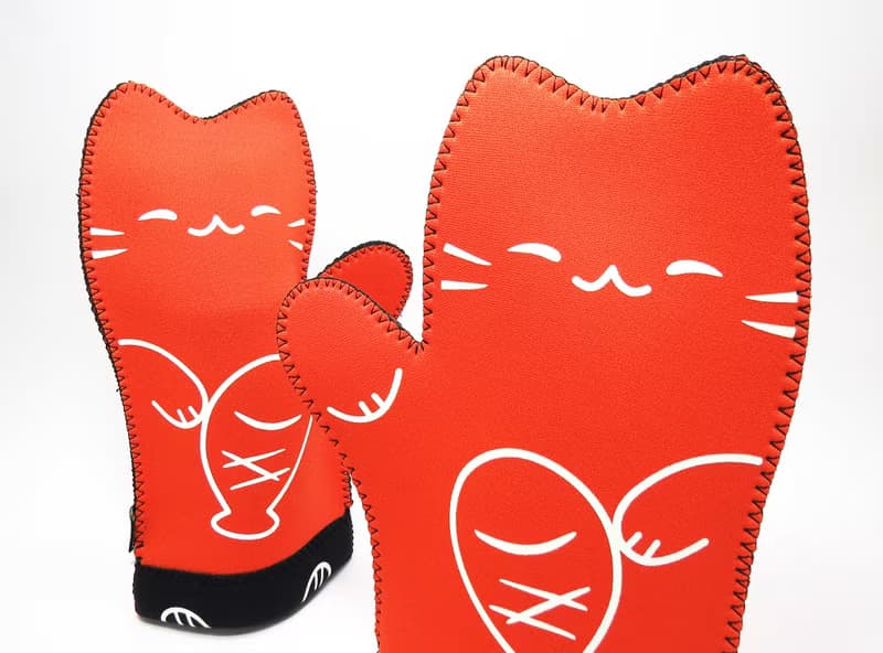 多功能護手套—淘氣貓-橘 (一對入，附贈輕型切割墊)