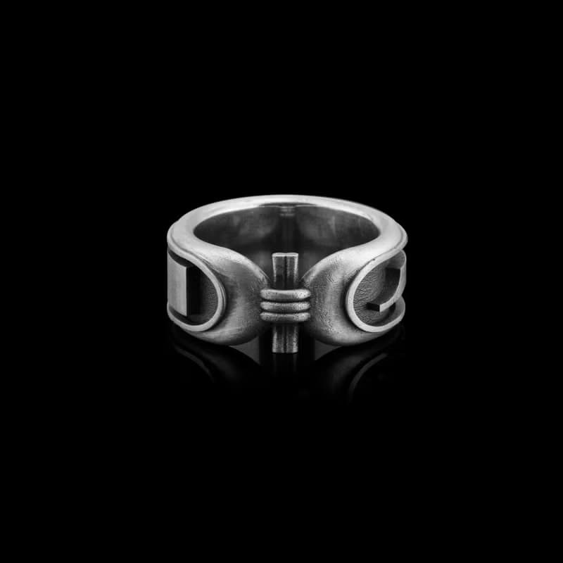 Pharaoh Handmade 925k Oxidized Sterling Silver Statement Ring. Write Your Name.