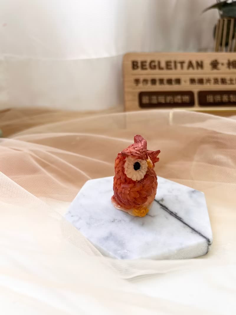 迷你貓頭鷹蠟製香氛蠟燭/ 香氛擺設