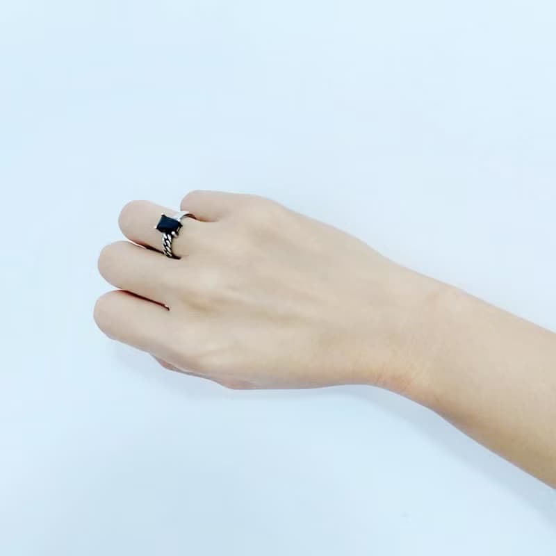 復古巧克力磚點925純銀戒指 手工麻花編織 活動圍 兩款選