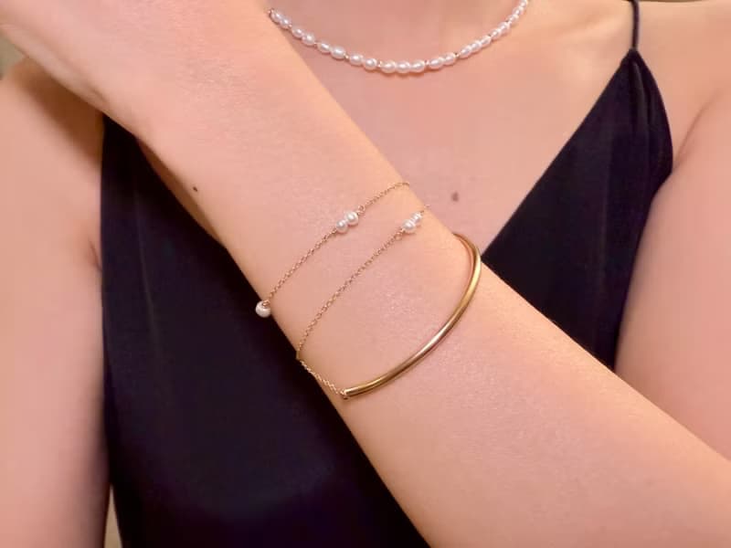 FAYE Paris 流光序曲 / 3ways法式簡約天然淡水珍珠14KGF手鍊項鍊