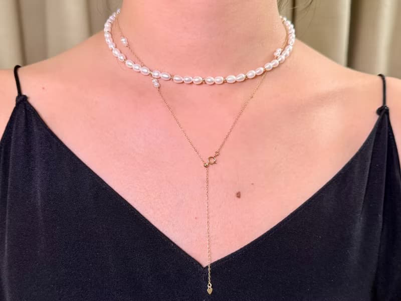 FAYE Paris 流光序曲 / 3ways法式簡約天然淡水珍珠14KGF手鍊項鍊