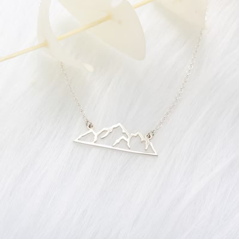 【Angel & Me】登山 山脈 山 s925 純銀項鍊 生日禮盒 紀念日禮物
