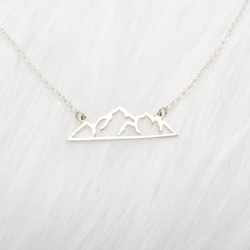 【Angel & Me】登山 山脈 山 s925 純銀項鍊 生日禮盒 紀念日禮物