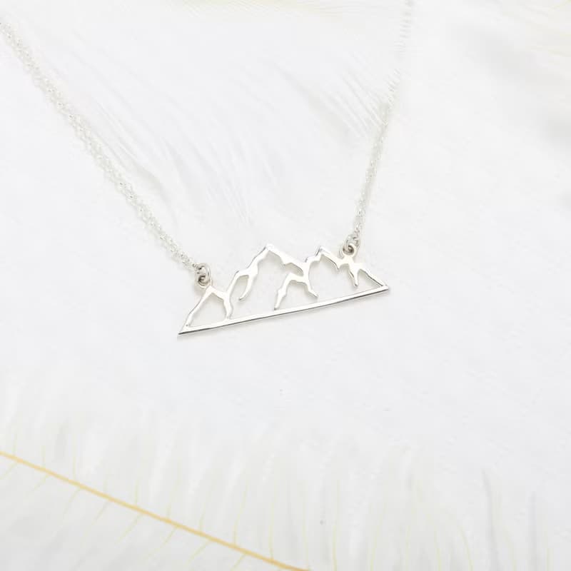 【Angel & Me】登山 山脈 山 s925 純銀項鍊 生日禮盒 紀念日禮物