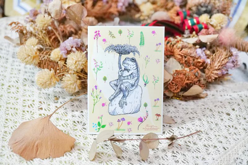 青蛙呱呱─日製動物療癒防水貼紙/小卡片/行李箱/筆電