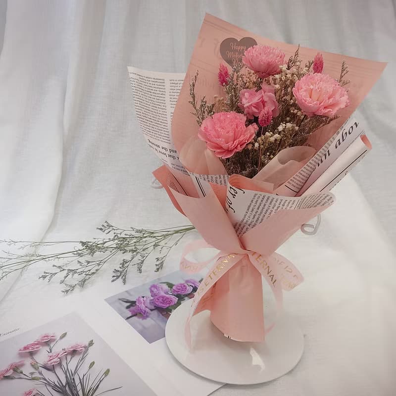 香氛索拉康乃馨love you花束 /母親節花束/永生花/乾燥花束/花束