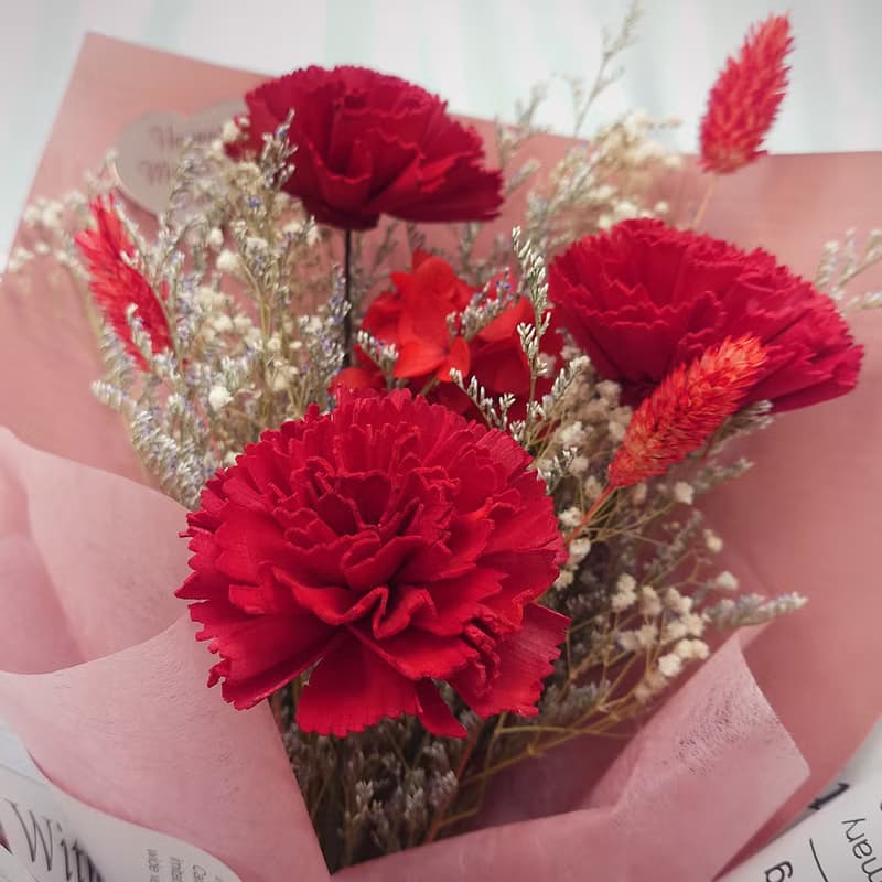香氛索拉康乃馨love you花束 /母親節花束/永生花/乾燥花束/花束