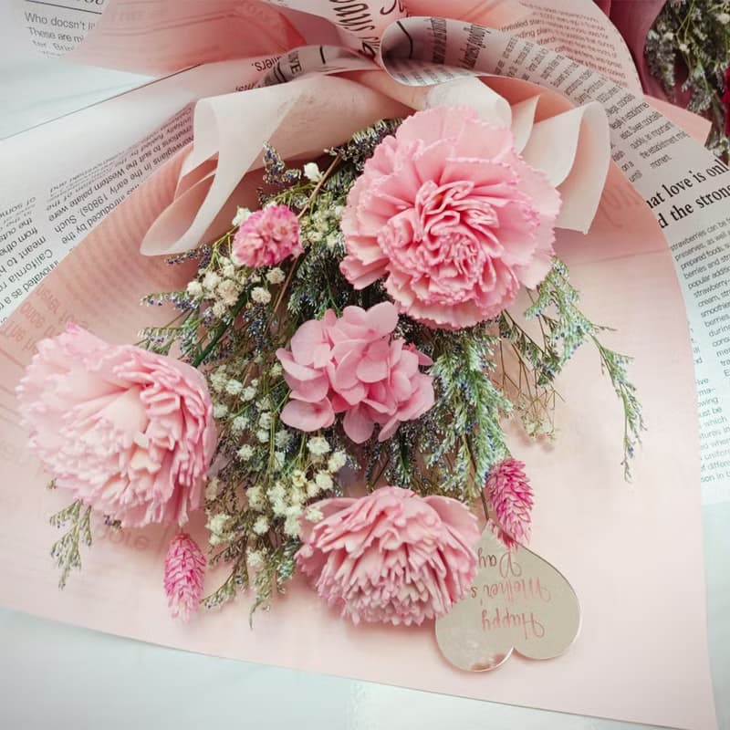 香氛索拉康乃馨love you花束 /母親節花束/永生花/乾燥花束/花束