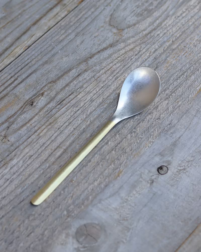 錘木紋 黃銅湯匙組 茶匙 S 2入