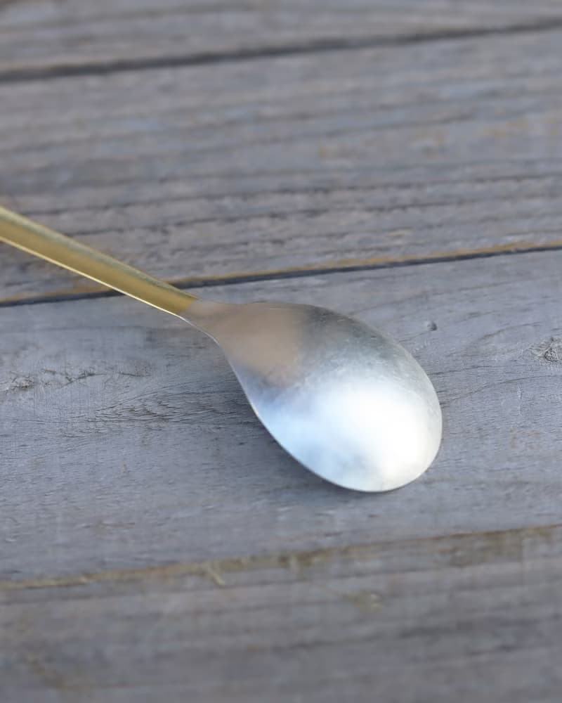 錘木紋 黃銅湯匙組 茶匙 S 2入